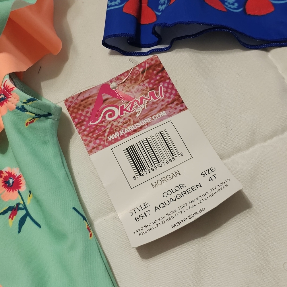 Girls Sz 3T‎ 4T Arena Purple Swim Briefs and Floral Swimwear Set Bundle - Picture 5 of 8